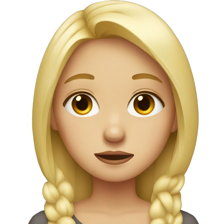 blonde girl with tears emoji
