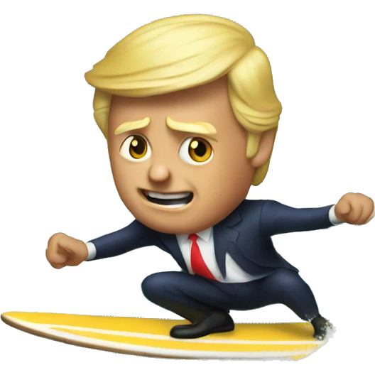 trump surfing emoji