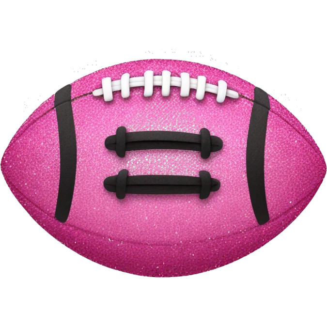 Pink ombre football with glitter  emoji