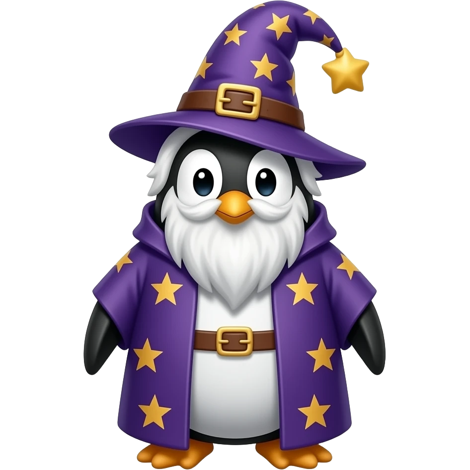Penguin Wizard emoji