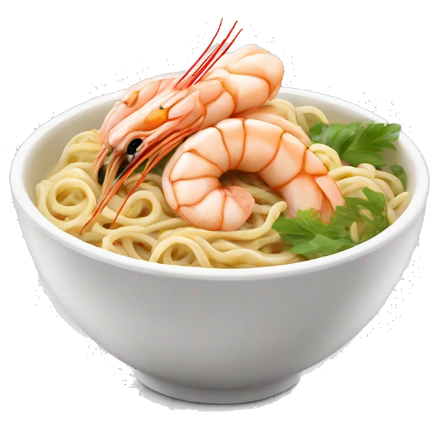 Vietnam noodles with prawns emoji