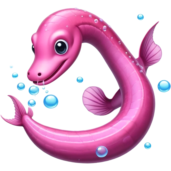 pink eel with b emoji