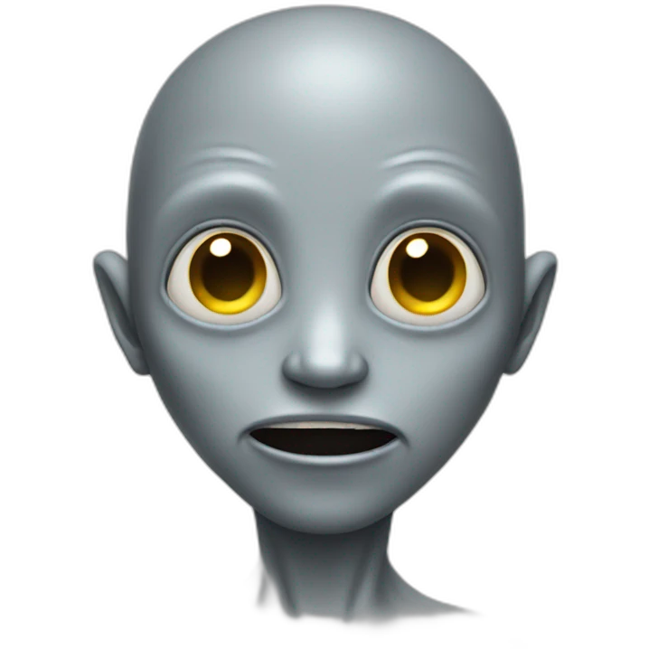 gray alien emoji