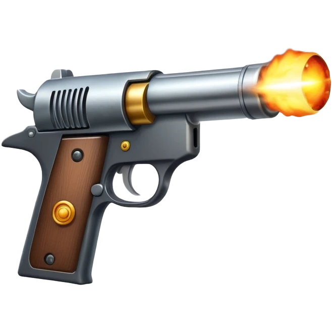 Pistol firing with muzzle flash emoji