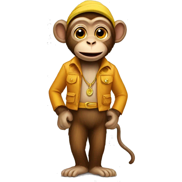 monkey with silly outfit  emoji