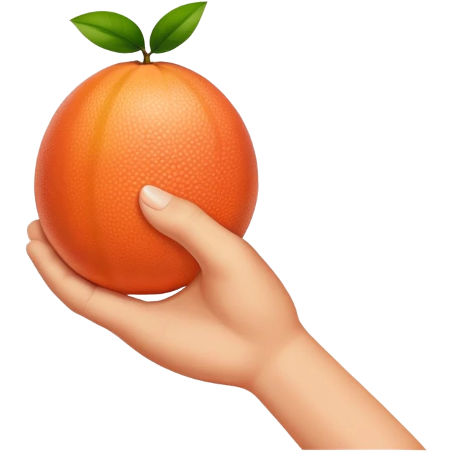 2 fingers going inside a grape fruit  emoji