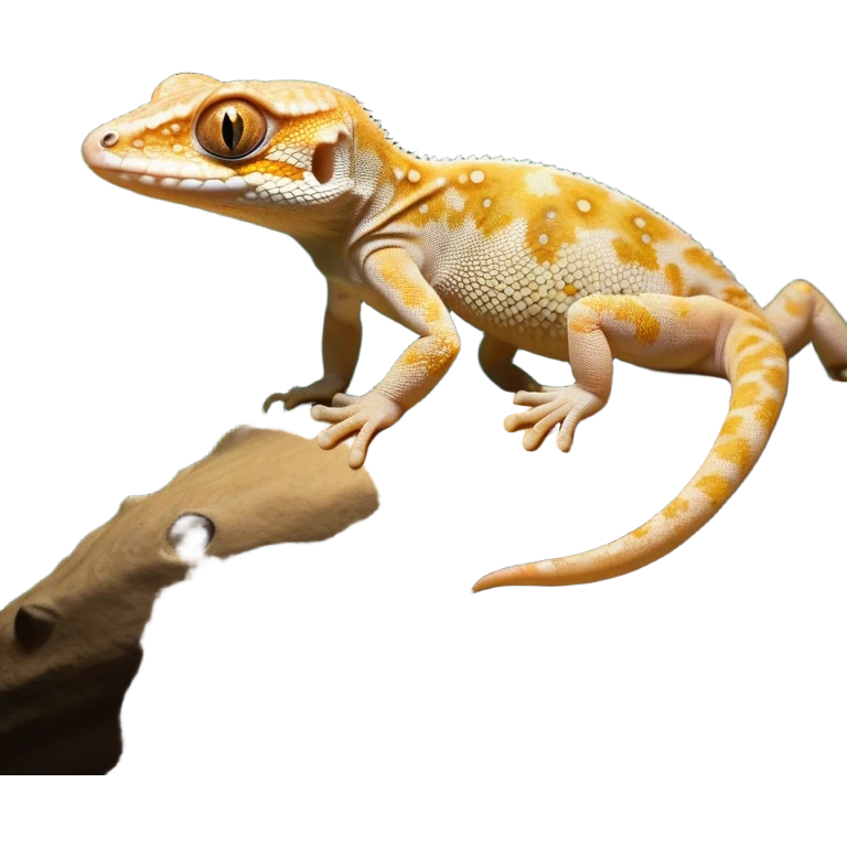 Cinematic Noble Gecko Portrait Emoji, Poised and sleek, with a compact, agile body adorned with textured, mottled scales and luminous, alert eyes accentuated by delicate toe pads and subtle patterning, Simplified yet sharp and sophisticated features, highly detailed, glowing with a soft, ambient jungle glow, high shine, intelligent and vigilant, stylized with an air of exotic elegance, focused and precise, soft glowing outline, capturing the essence of a watchful reptilian guardian that seems ready to scamper out of the screen with effortless agility! emoji
