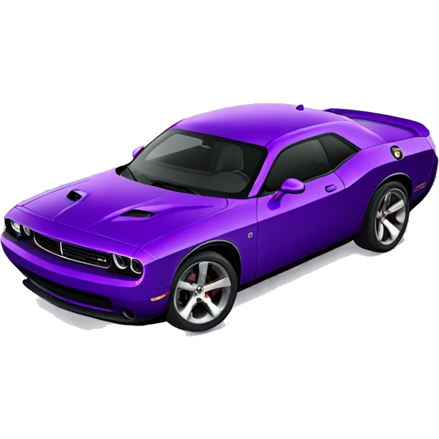 Dodge challenger in purple  emoji