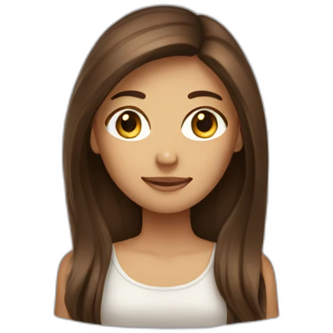 girl with long brown hair emoji