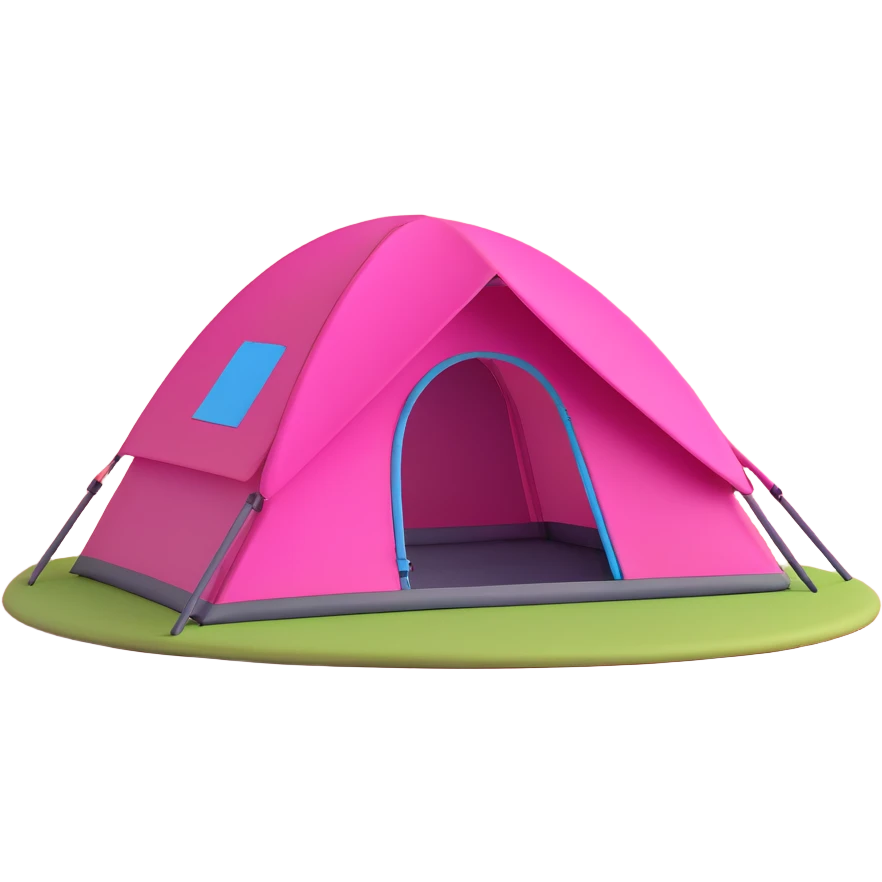 green camping tent emoji