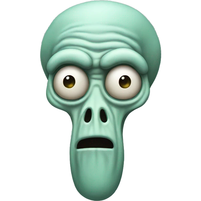 Creepy squidward emoji
