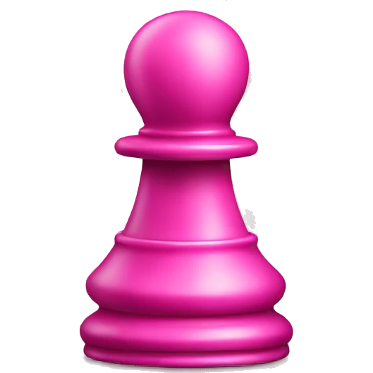 A pink chess pawn emoji