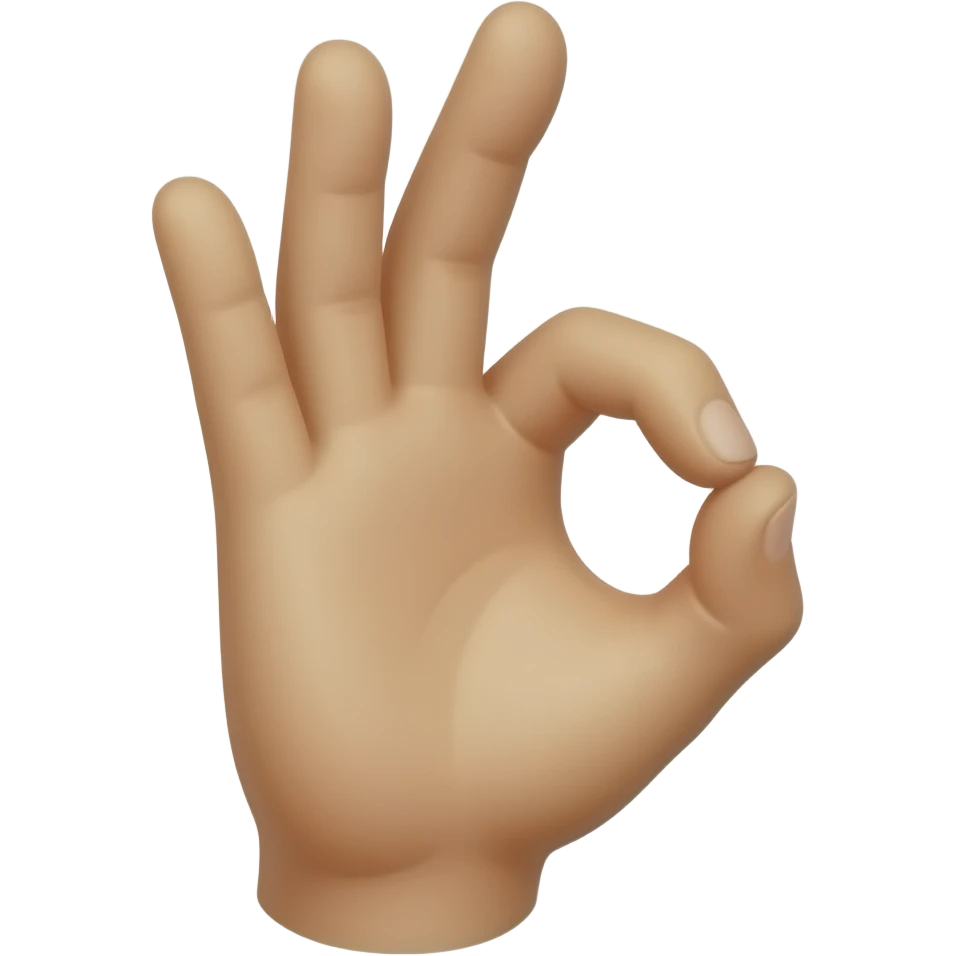 The Okay hand sign emoji