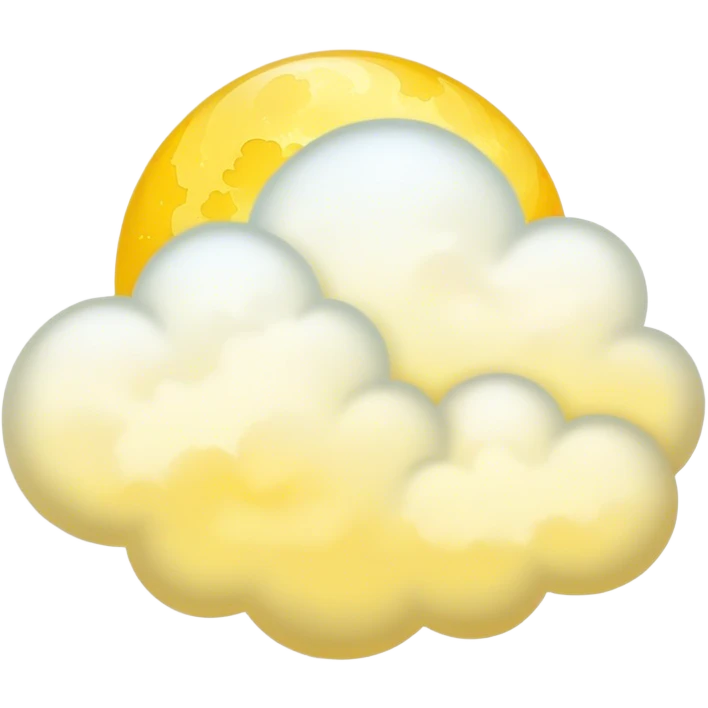 Yellow Moonlight and mini clouds with beautiful finish  emoji