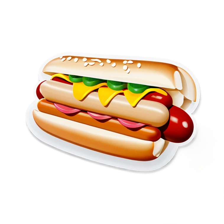 Hot dog emoji