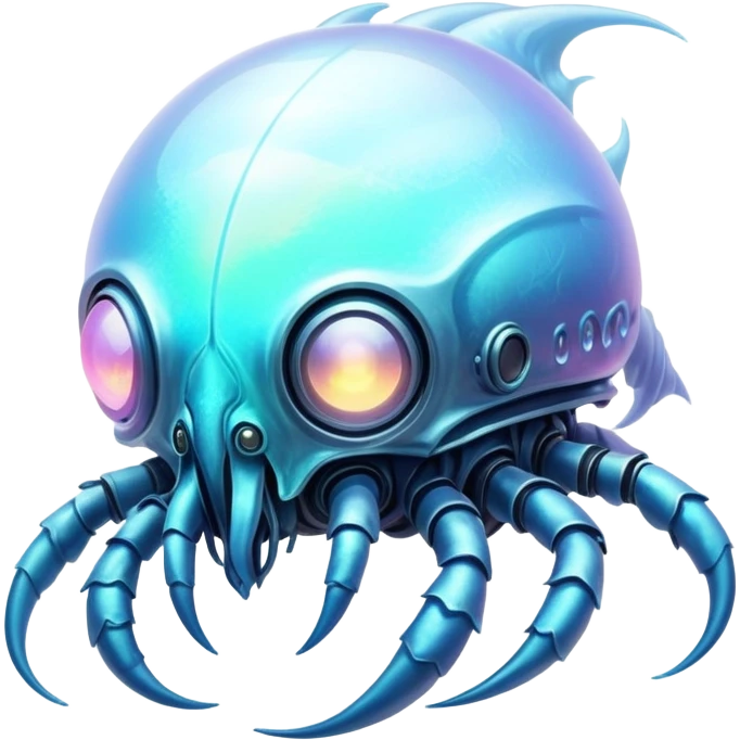 Apocalyptic dystopian foggy steamy iridescent aesthetic-scenery-Fakémon-creature emoji