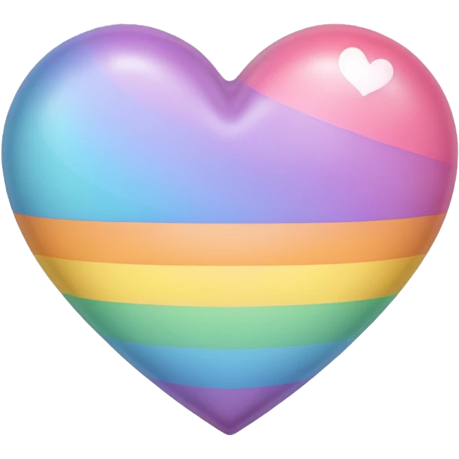 heart with a rainbow pastel fill emoji