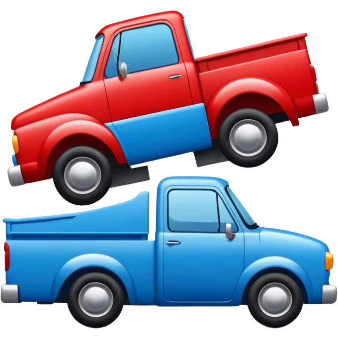 Small truck rear ending car emoji
