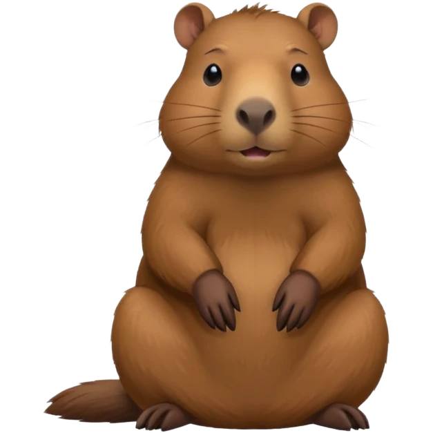 capybara, sitting, relaxed pose emoji