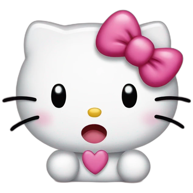 Hello kitty crying emoji