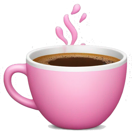 Pink coffee cup emoji