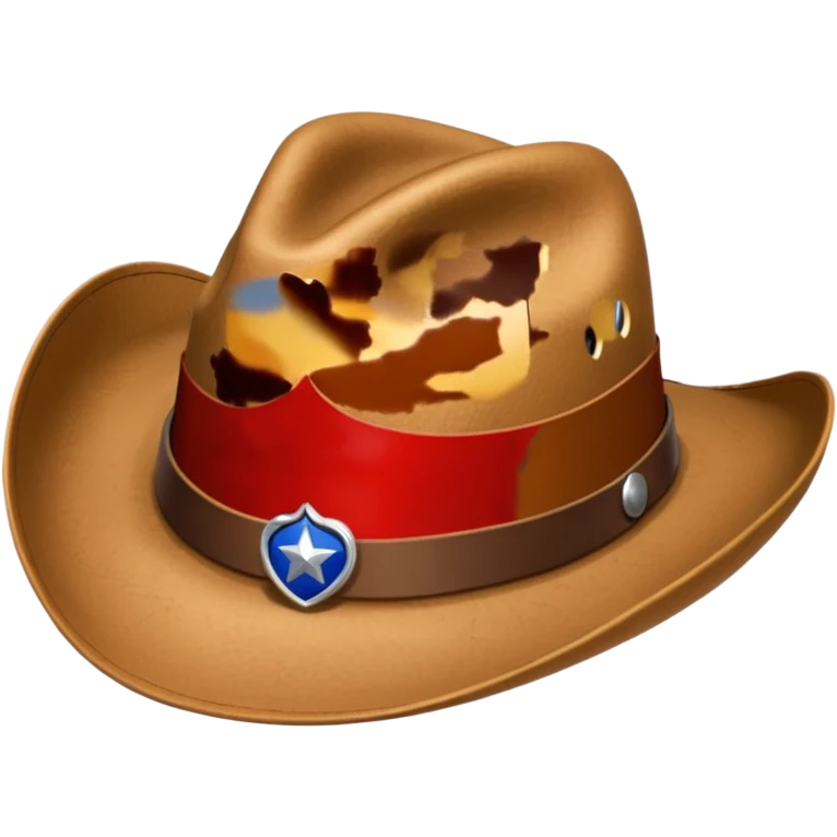 Texas shaped with cowboy hat emoji