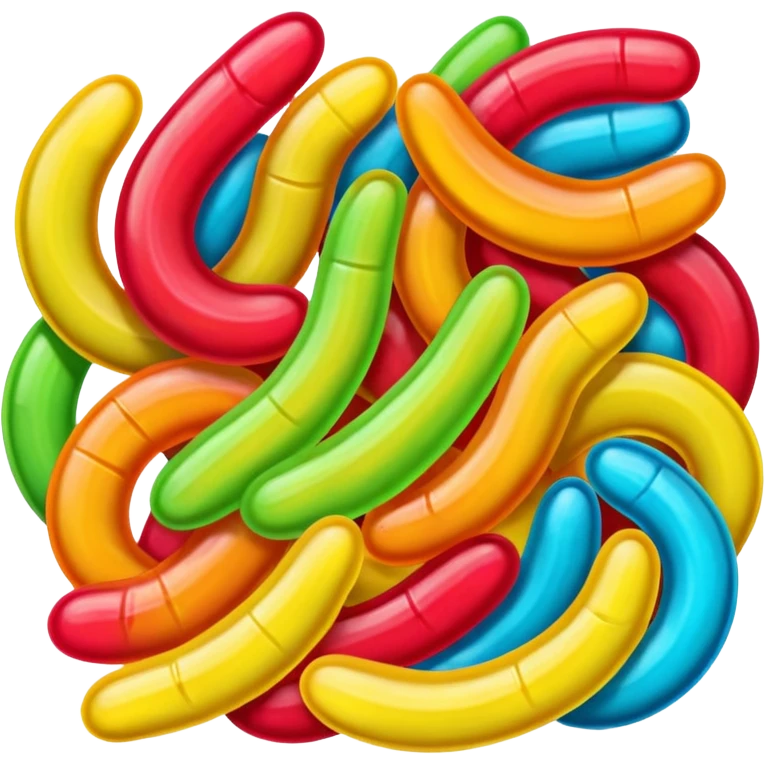 gummy worms candy, not a real worm emoji