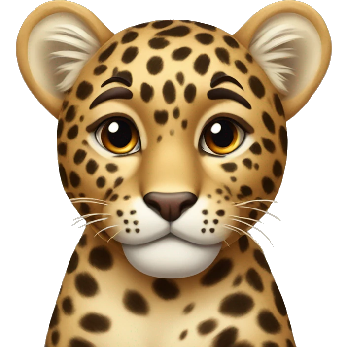 leopard with a bow emoji