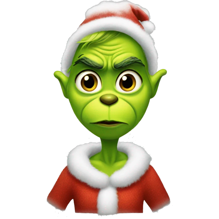 Grinch in a dress emoji