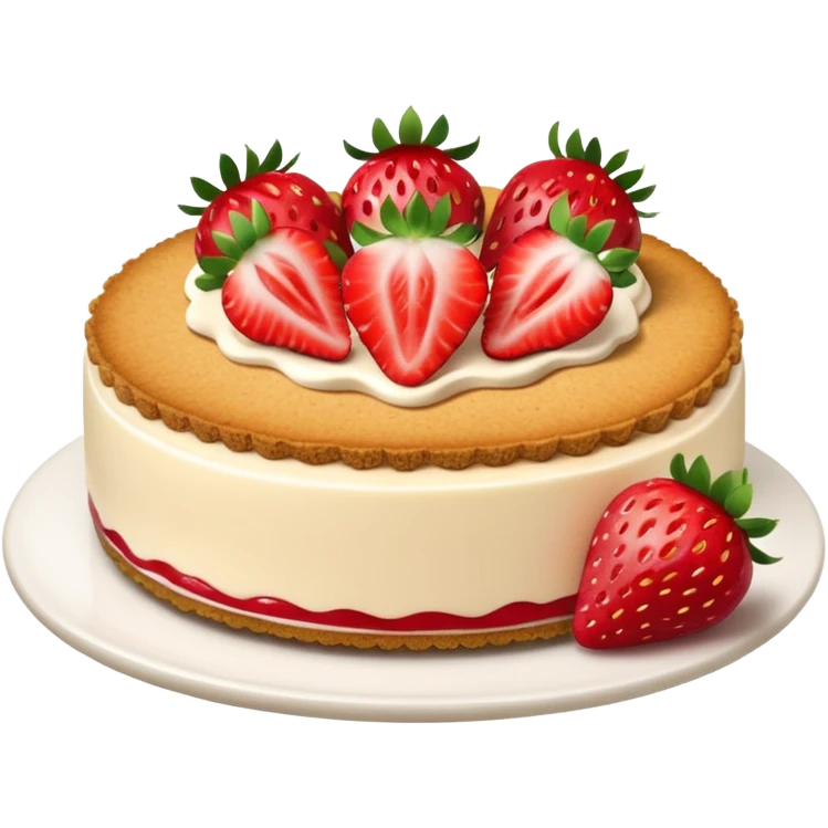 Strawberry cheesecake emoji