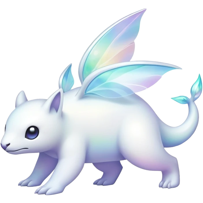  Iridescent white pale fakemon-creature  emoji