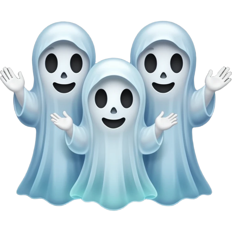 3 Best friends ghosts  emoji
