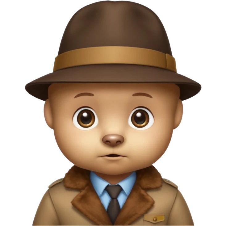 bear baby detective emoji