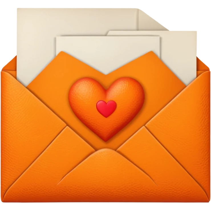 Orange love letter emoji