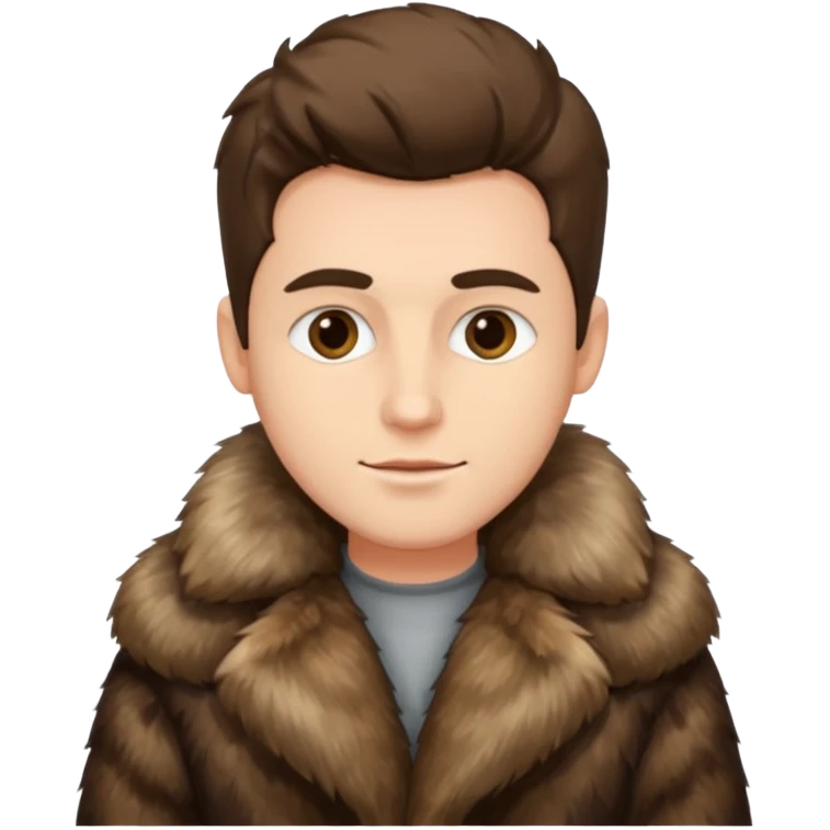 Man wear fur coat  emoji