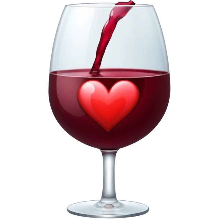 Genera un emoji de un corazón blanco con color vino tinto , sencillo y lindo  emoji