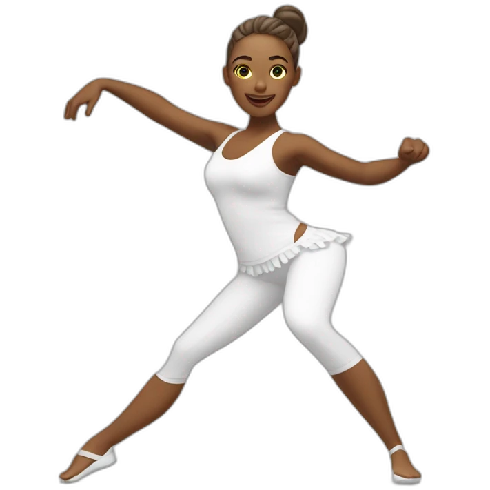 danseuse de zumba à la peau blanche emoji