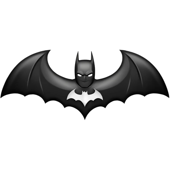 Batman bat black logo emoji