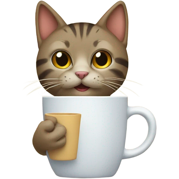 Cat with a mug  emoji