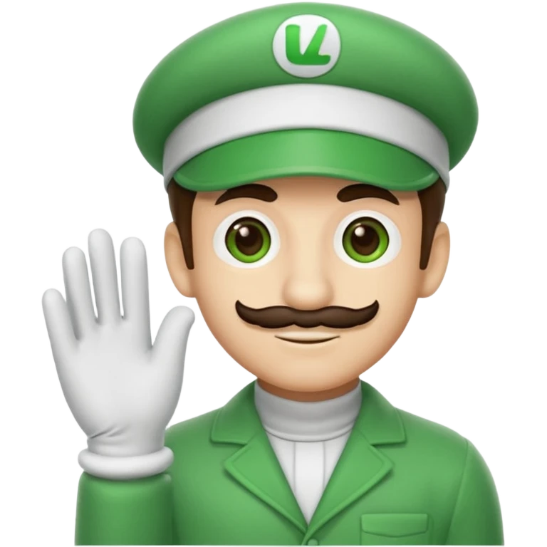 Luigi white gloves emoji