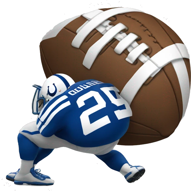 Indianapolis colts fumbling football emoji