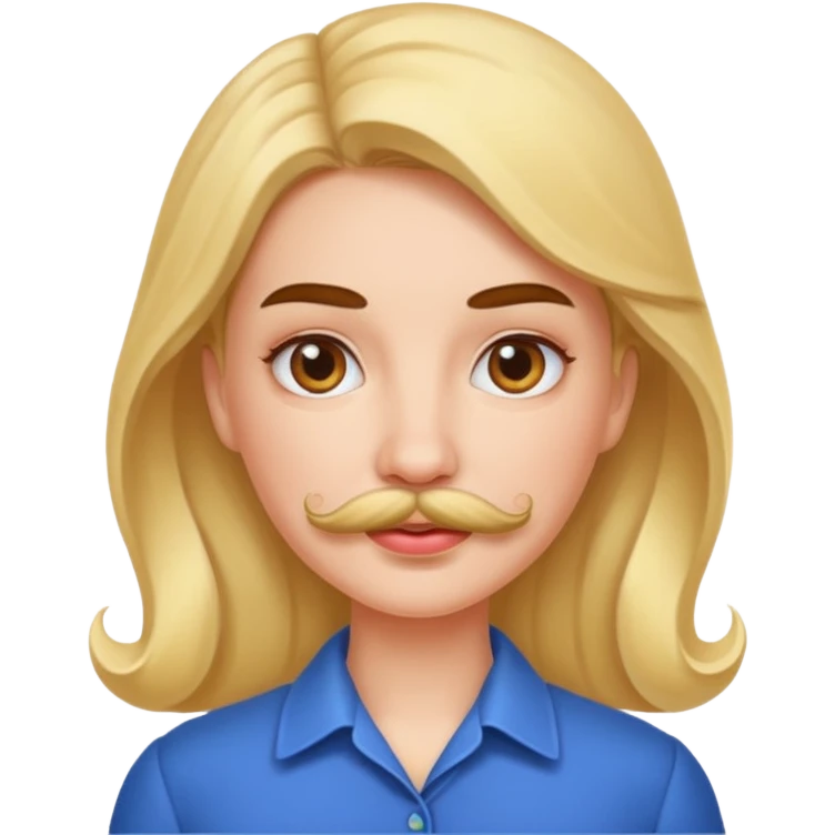 زنی که سیبیل دارد emoji