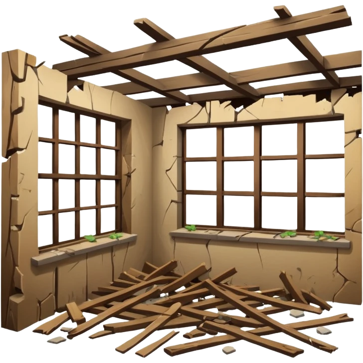 Damaged Building Interior emoji