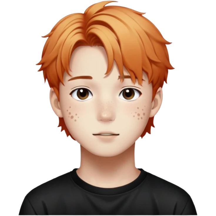 Felix from Stray Kids, K-pop idol with freckles emoji