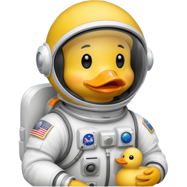 A ruuber duck astrounat emoji