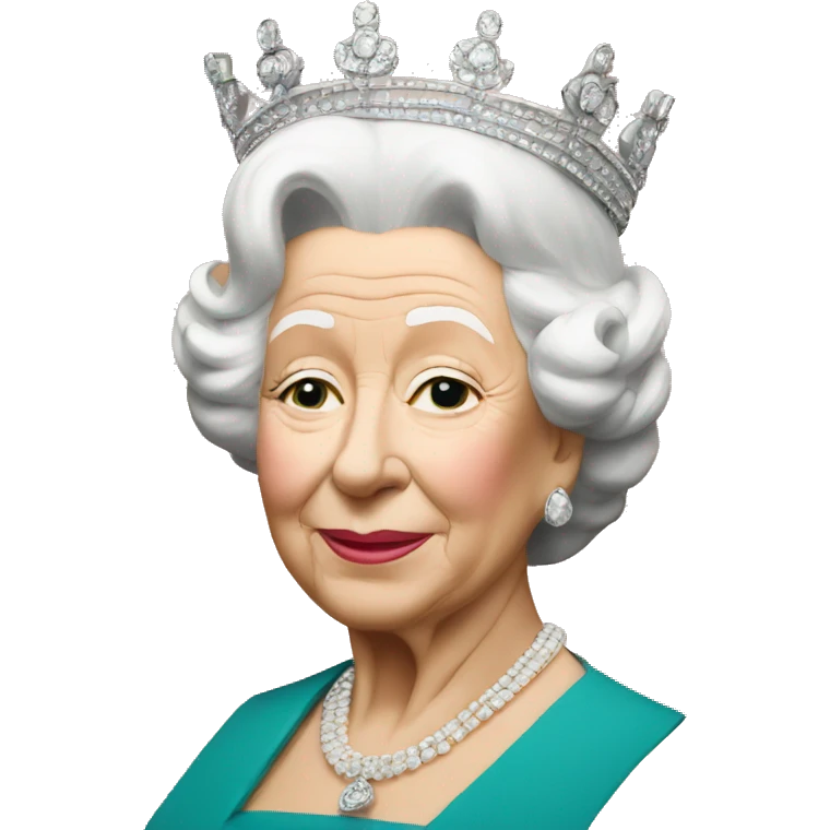 Queen Elizabeth in pool emoji