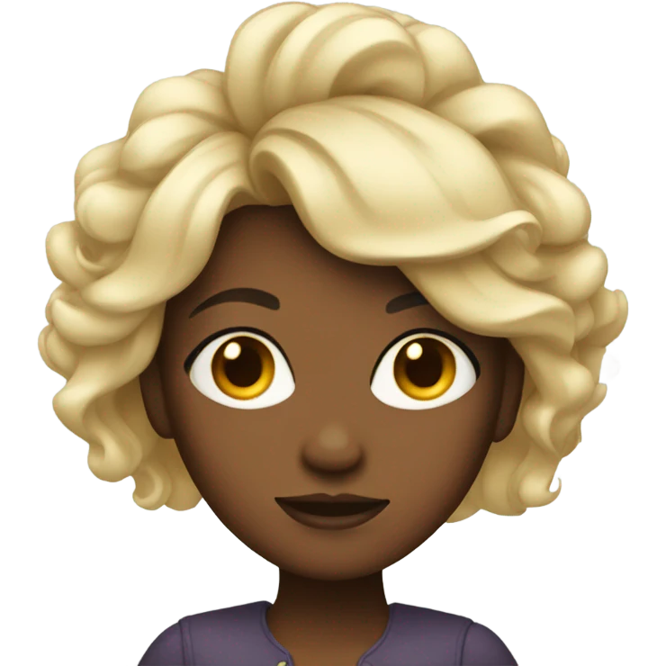 Girl with stylish hair emoji