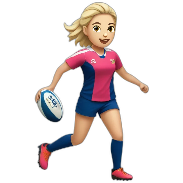 fille joue rugby emoji