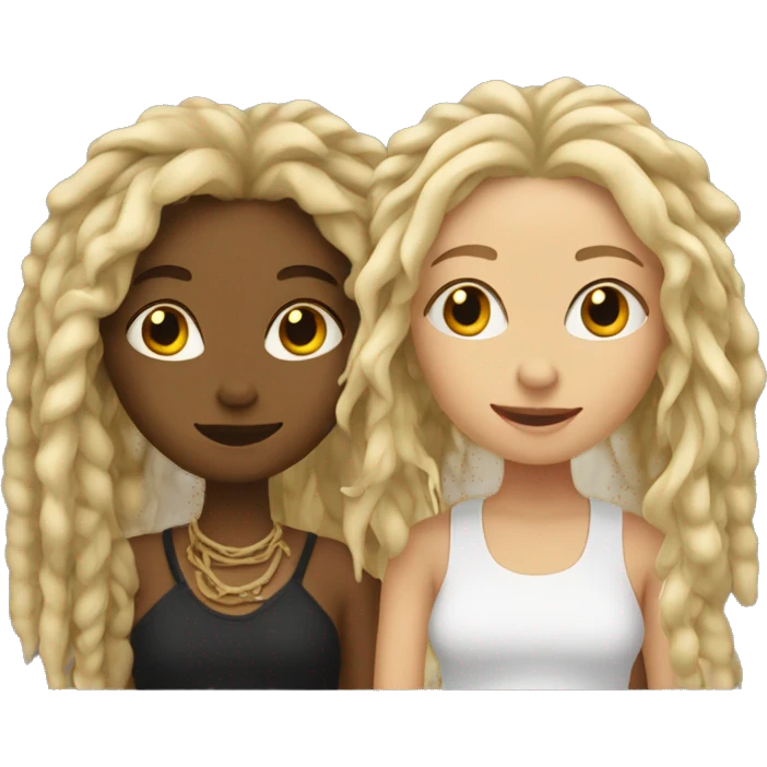 2 blonde girls in love one with dreads  emoji