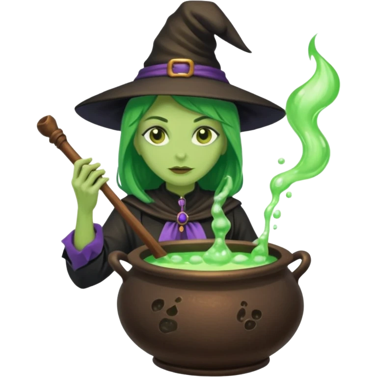 green witch cooking potion emoji